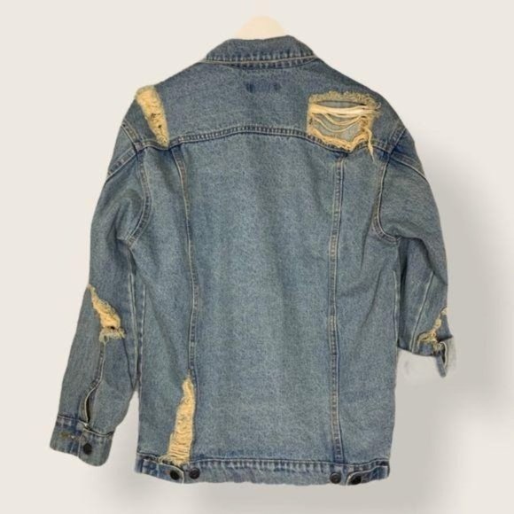 Courtshop BDG Distressed Blue Denim Jacket XL - Picture 3 of 10